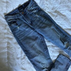 Kendall & Kylie Blue Skinny Jeans with Distressed Details
